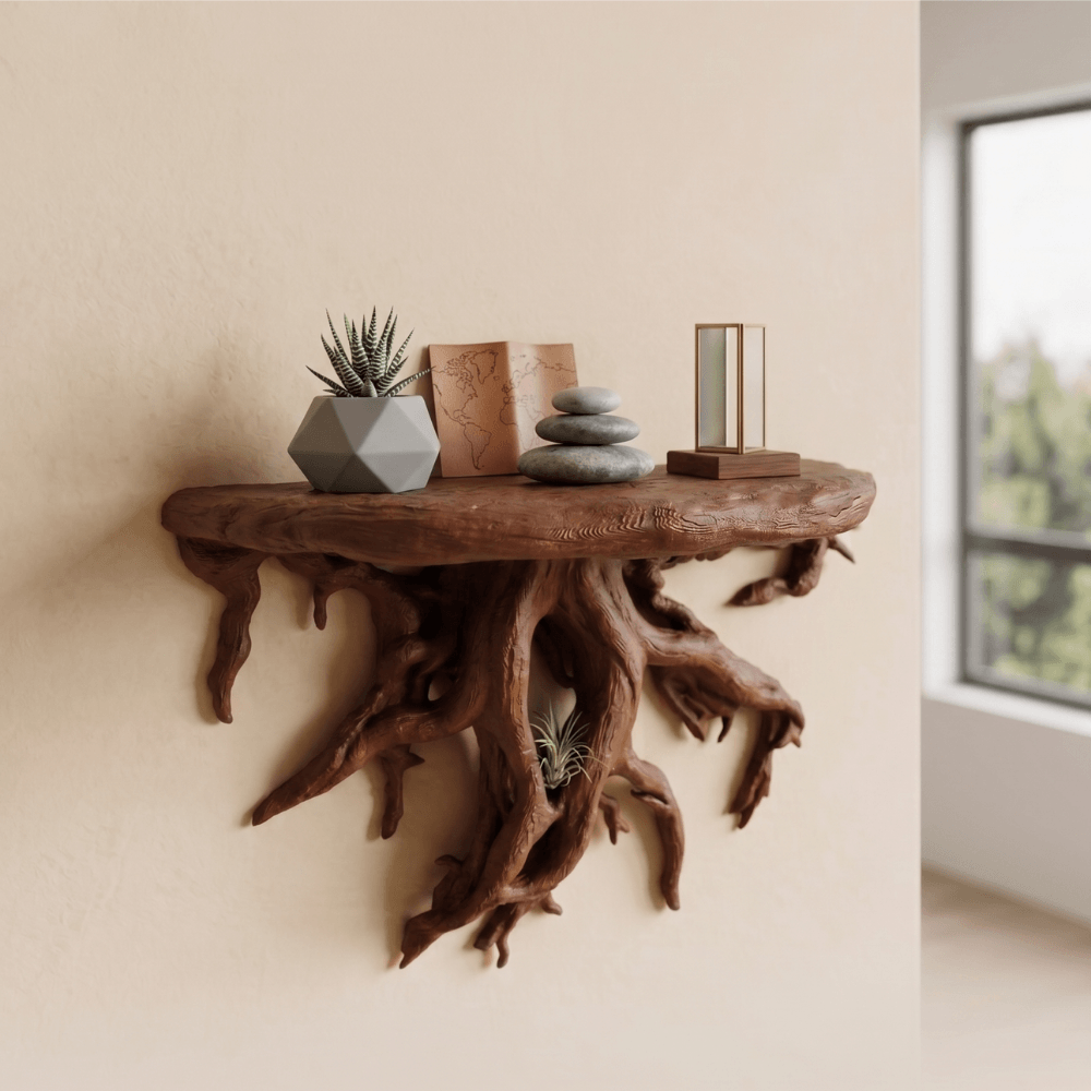 Lüks Minimalist Duvar Dekoru | Arboreal Kök Tasarım Raf