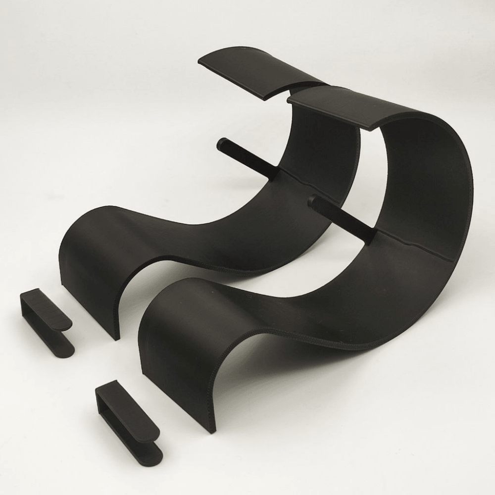 Minimalist Kemer Düzenleyici ve Sergileme Standı - Lüks Gardırop Organizer, 2'li Set Mat Siyah