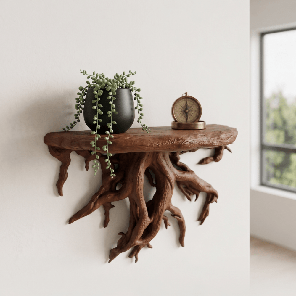 Lüks Minimalist Duvar Dekoru | Arboreal Kök Tasarım Raf
