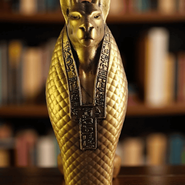 Anubis Heykeli ve Mısır Obelisk Seti - Antik Mısır Dekoru & Biblo