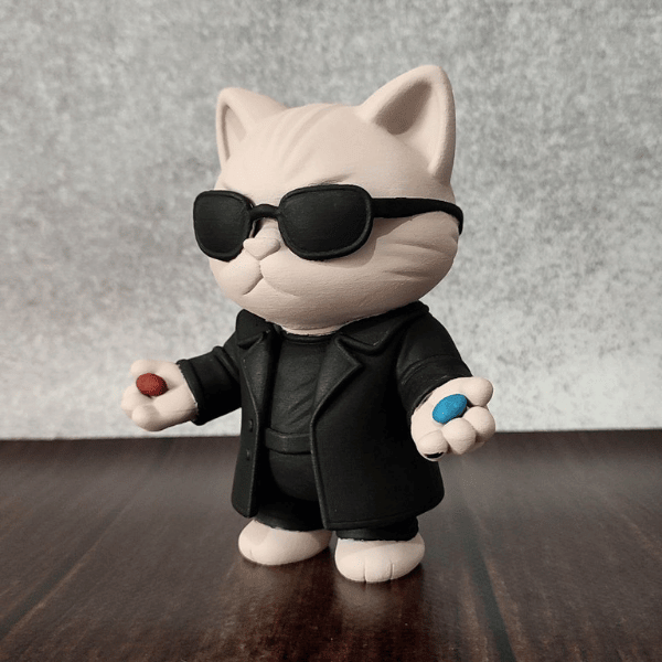 Matrix Kedi Neo Tasarım Biblo - Pop Kültür Dekoratif Obje Figür | Monarch Art