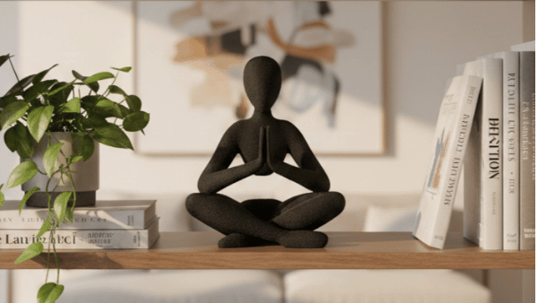 Zen Yoga Figürü - Meditasyon Köşesi İçin Namaste Biblo - Modern Ev ve Ofis Dekorasyon Objesi