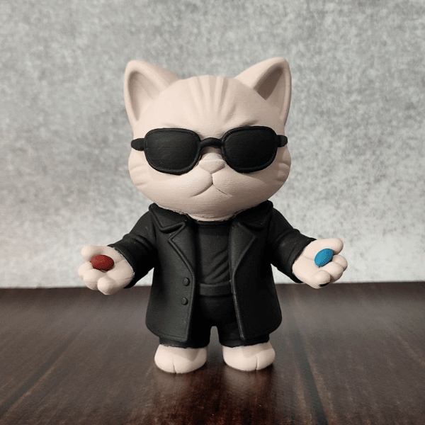 Matrix Kedi Neo Tasarım Biblo - Pop Kültür Dekoratif Obje Figür | Monarch Art