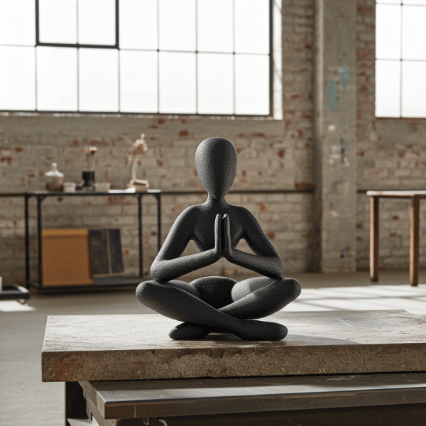 Zen Yoga Figürü - Meditasyon Köşesi İçin Namaste Biblo - Modern Ev ve Ofis Dekorasyon Objesi