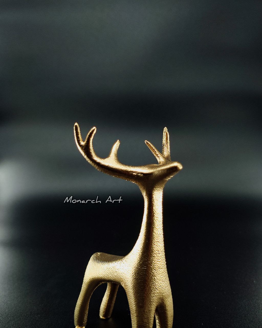 3’lü Geyik Figürü Biblo Seti - Modern Altın Ev ve Ofis Dekorasyon Objesi